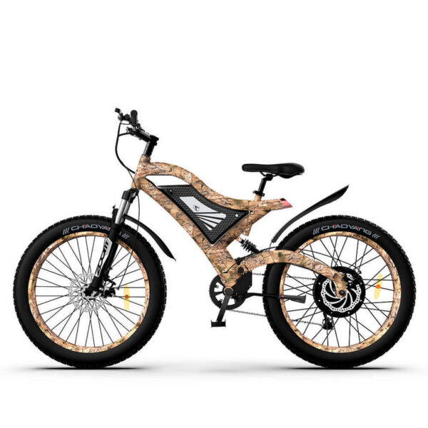 Aostirmotor S18 All Terrain 1500W 48V Full Suspension Mountain Electric Bike - Snakeskin - Image 5