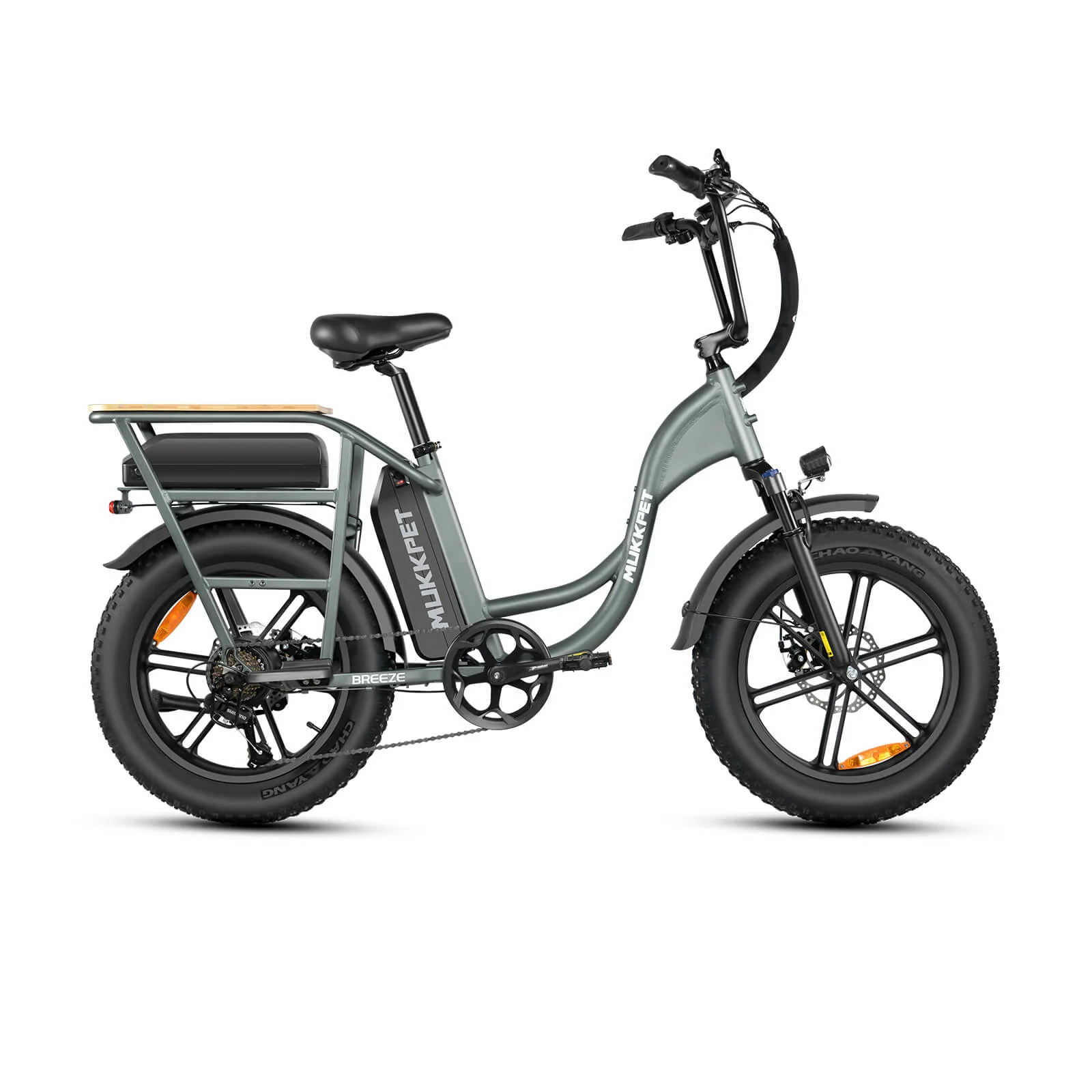 Mukkpet Breeze 750W 48V, Dual Battery, Step-Thru Cargo Utility Electric Bike - Image 4
