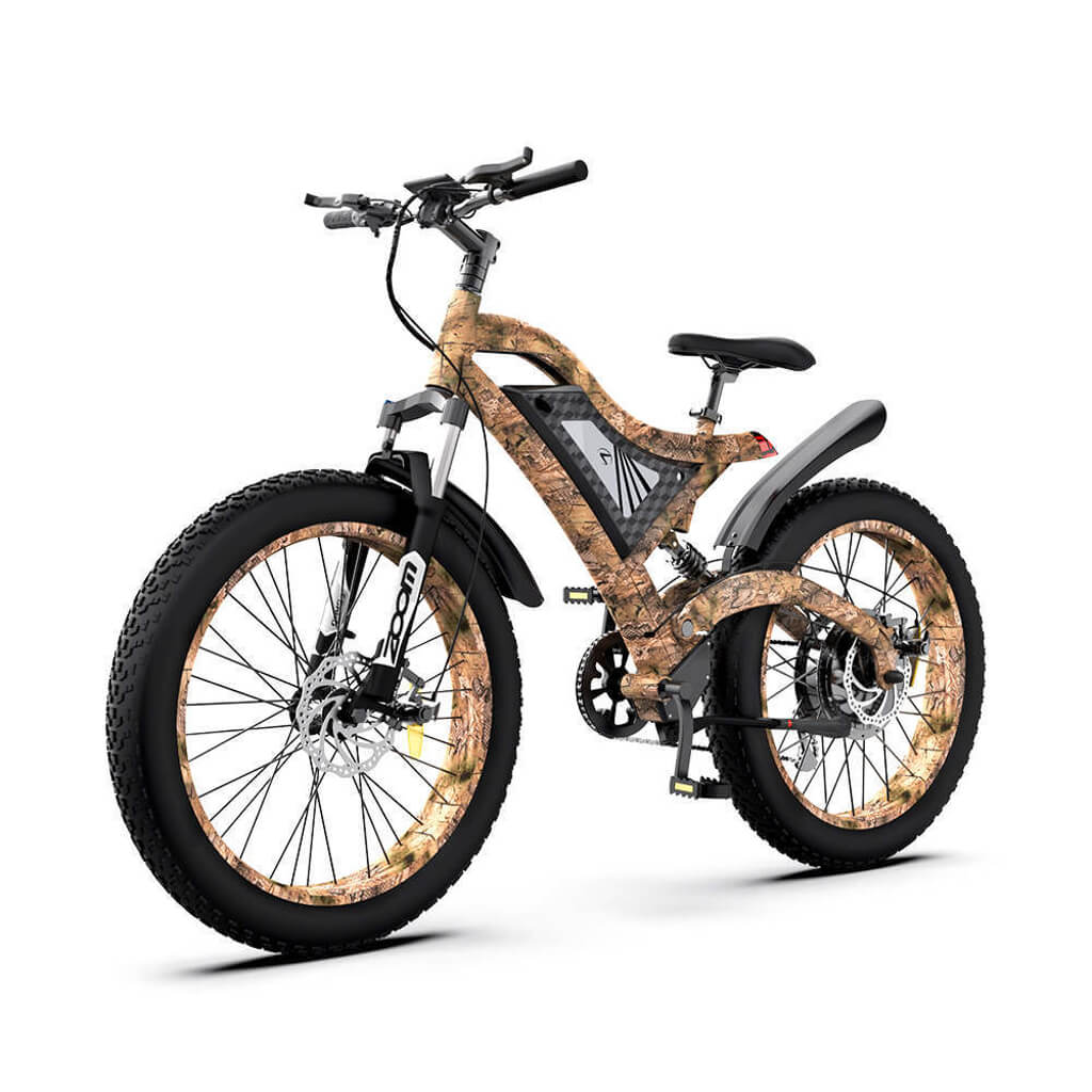 Aostirmotor S18 All Terrain 1500W 48V Full Suspension Mountain Electric Bike - Snakeskin