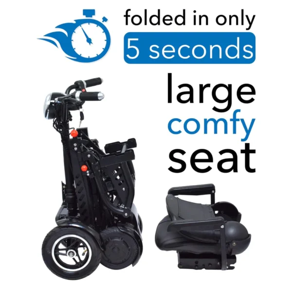 ComfyGo MS 3000 Plus 36V/15.6Ah 250W Folding Mobility Scooter - Image 2