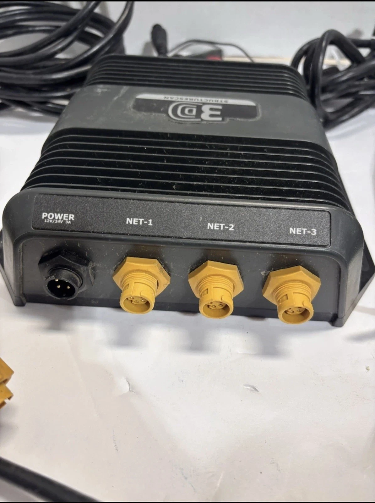 Lowrance/Simrad Structure Scan 3D Transducer + Module w/ Cords. Excellent